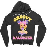 Groovy Daughter Shirt Mom Life Grandma Tshirt 1661 Zipper Hoodie | Artistshot