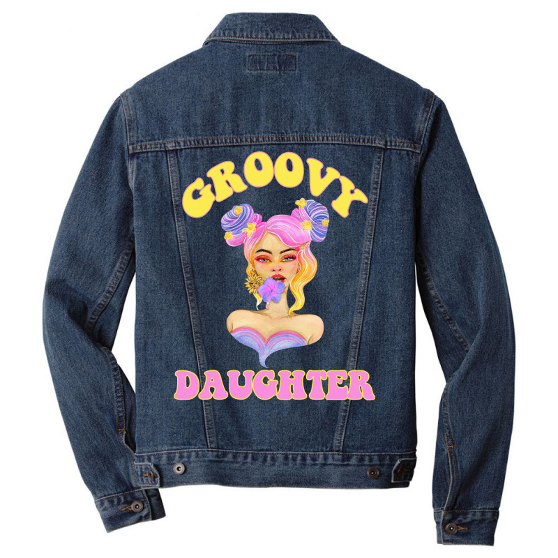 Groovy Daughter Shirt Mom Life Grandma Tshirt 1661 Men Denim Jacket | Artistshot