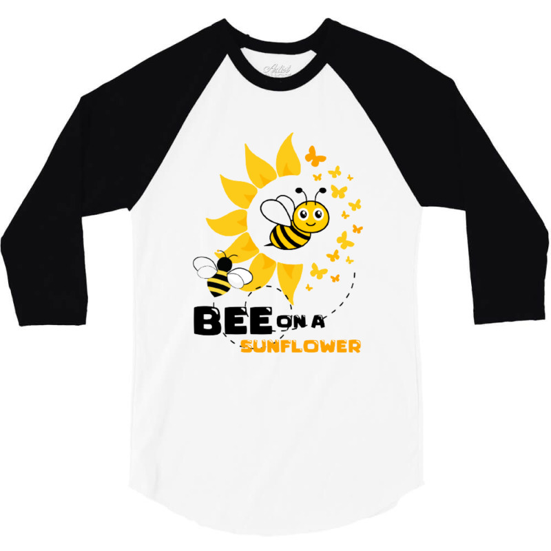 Bee On Sunflower 3/4 Sleeve Shirt | Artistshot