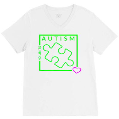 Moana Kai Surf Shop Autism Awareness No Limits Graphic T Shirt V-neck Tee Designed By Gallegosblack