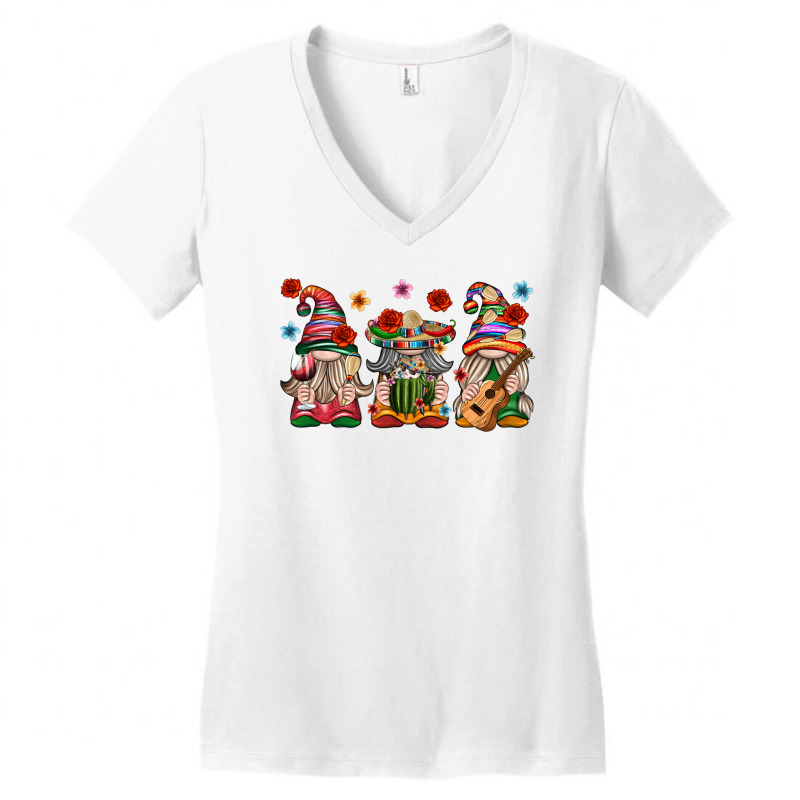 Mexican Gnomies Women's V-Neck T-Shirt by enoddigitalart@gmail.com | Artistshot