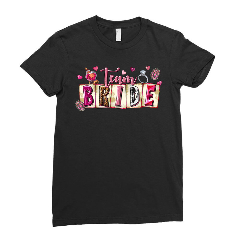 Team Bride Ladies Fitted T-Shirt by enoddigitalart@gmail.com | Artistshot