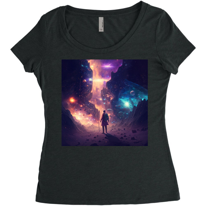 Traveller Man Photography Women's Triblend Scoop T-shirt by Creative Corner | Artistshot