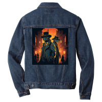 Mafia Kitty Wearing Hats Men Denim Jacket | Artistshot