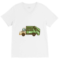 Thoughts And Prayers Garbage Truck Pro Gun Control V-neck Tee | Artistshot