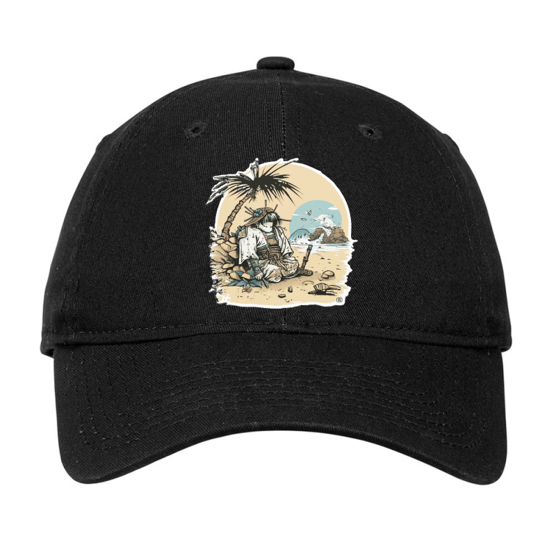 Samurai Chilling In Beach Adjustable Cap by SeanMcneil | Artistshot