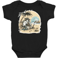 Samurai Chilling In Beach Baby Bodysuit | Artistshot