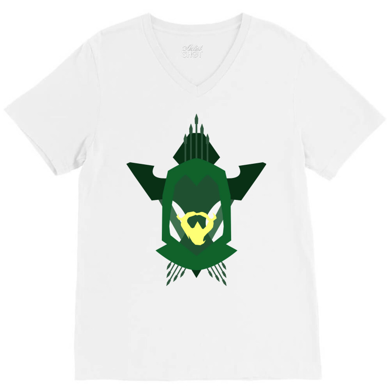 The Emerald Archer   Green Arrow V-neck Tee | Artistshot