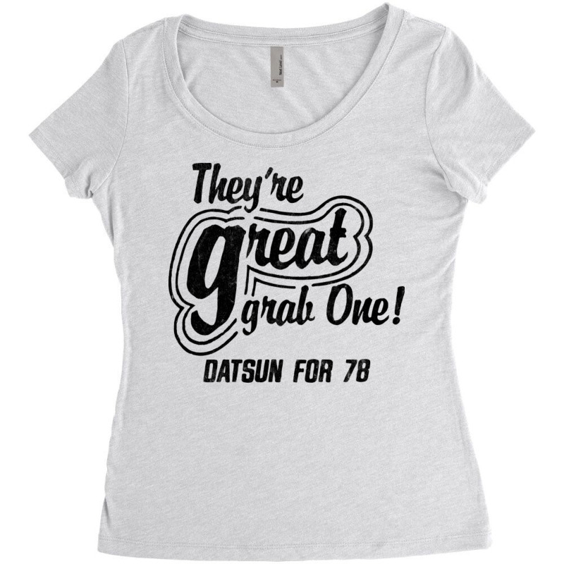 Datsun For 78 Vintage Distressed Retro Design Women's Triblend Scoop T-shirt by simbaresihled | Artistshot