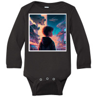 Young Boy Standing In The Street Long Sleeve Baby Bodysuit | Artistshot