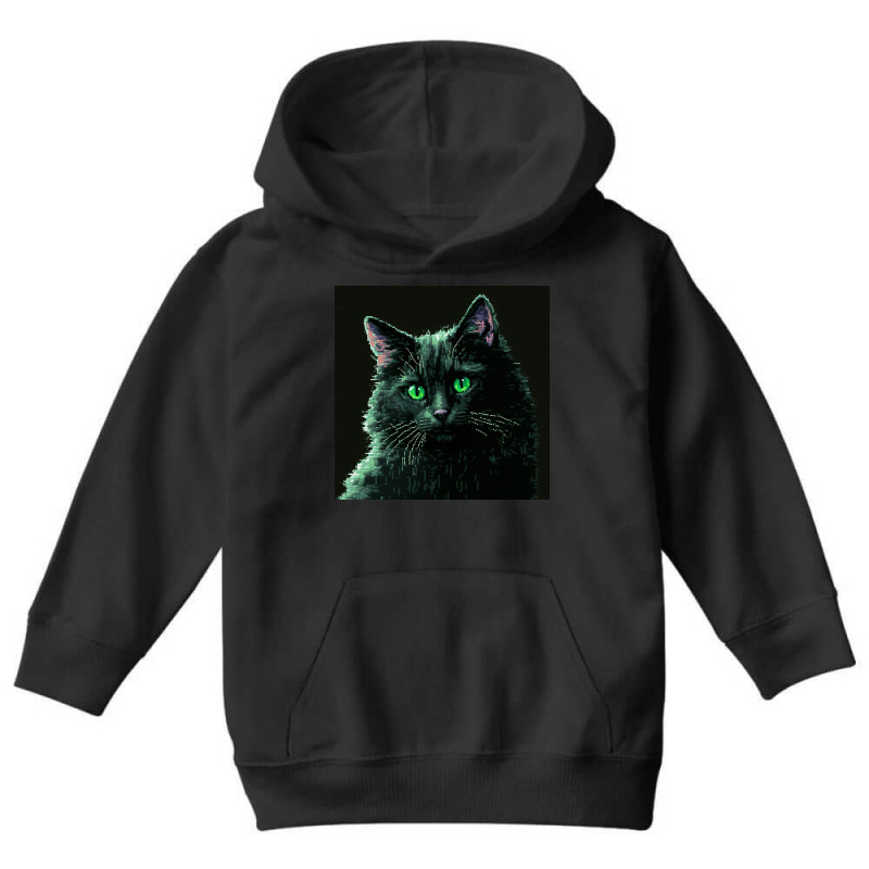 Kitty Have Green Eyes Youth Hoodie by TheDol | Artistshot