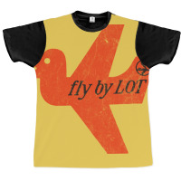 Fly By Lot Polish Airline Faded Vintage Style Graphic T-shirt | Artistshot