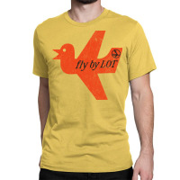 Fly By Lot Polish Airline Faded Vintage Style Classic T-shirt | Artistshot