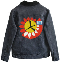 Fly By Lot Polish Airline Faded Vintage Style2 Unisex Sherpa-lined Denim Jacket | Artistshot