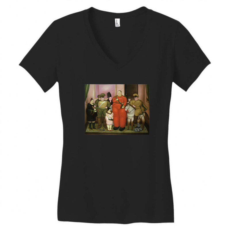 1971, Official Portrait Of The Military Junta Art Women's V-Neck T-Shirt by scottrussell | Artistshot