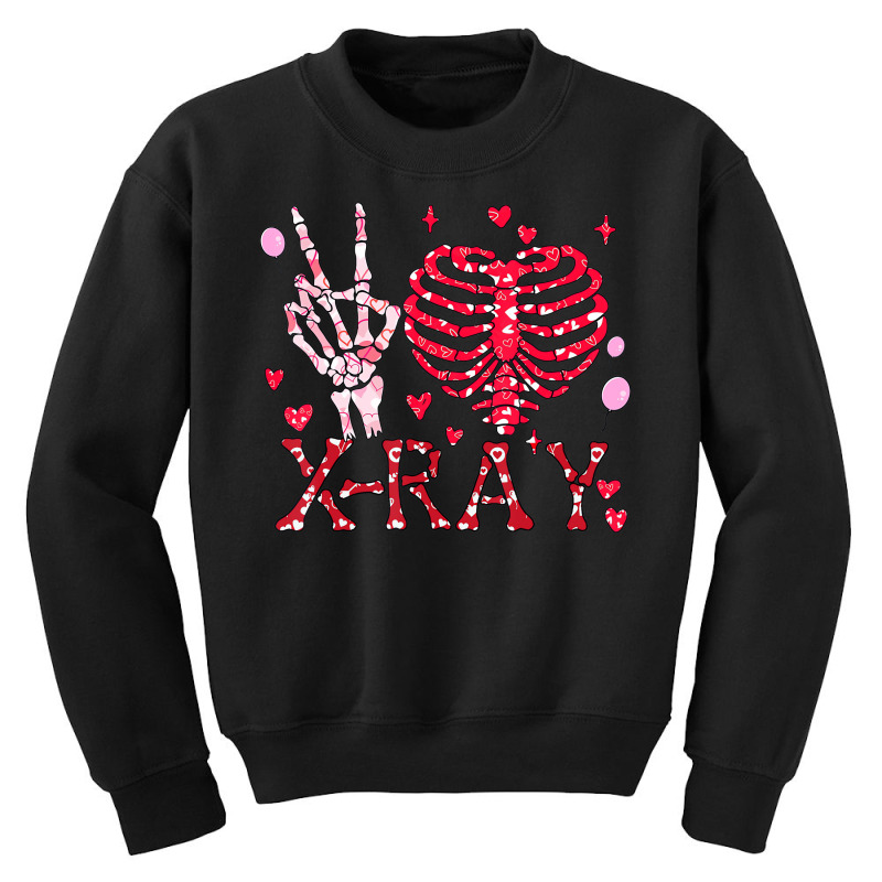 Peace Love X Ray Radiology Tech Happy Valentines D Youth Sweatshirt by nhubinhtnut | Artistshot