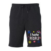 I Hate People Fleece Short | Artistshot