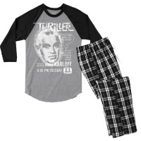 Boris Karloff Thriller Vintage Horror Aesthetic Men's 3/4 Sleeve Pajama Set | Artistshot