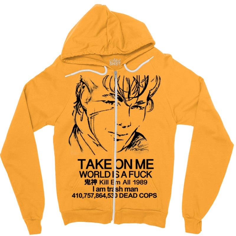 Born To Die Take On Me Zipper Hoodie | Artistshot