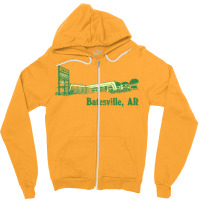 Batesville Arkansas Retro Mid Century Aesthetic Zipper Hoodie | Artistshot