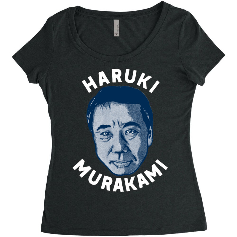 Haruki Murakami Retro Original Fan Art Design Women's Triblend Scoop T