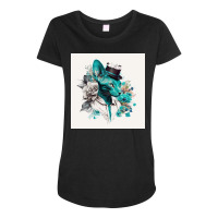 Kitty Have Green Colored Eyes Maternity Scoop Neck T-shirt | Artistshot