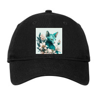 Blue Cat Have Various Poses Adjustable Cap | Artistshot