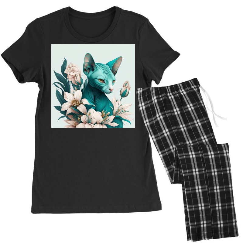 Blue Cat Have Various Poses Women's Pajamas Set by TheDol | Artistshot