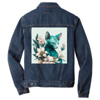 Blue Cat Have Various Poses Men Denim Jacket | Artistshot