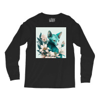 Blue Cat Have Various Poses Long Sleeve Shirts | Artistshot