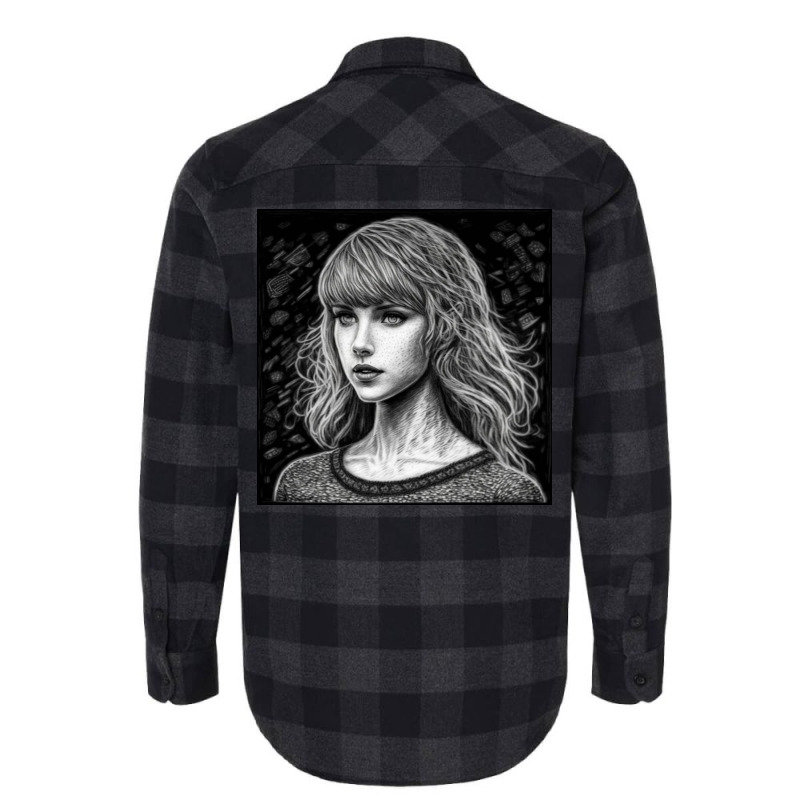 Young Woman Face Blank Stare Flannel Shirt by TheDol | Artistshot