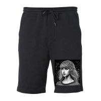 Young Woman Face Blank Stare Fleece Short | Artistshot