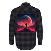 Lonely Hiker Looks At Moon Flannel Shirt | Artistshot