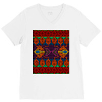 Ai. Abstract Seamless Pattern Stylized As Artific V-neck Tee | Artistshot