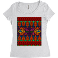 Ai. Abstract Seamless Pattern Stylized As Artific Women's Triblend Scoop T-shirt | Artistshot