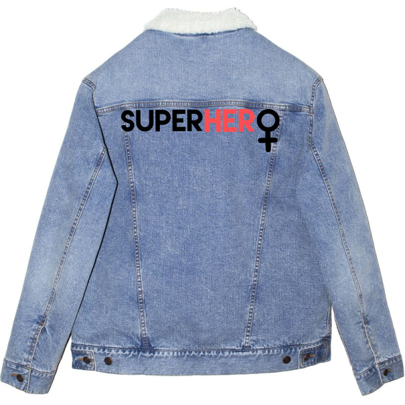 Superhero Unisex Sherpa-Lined Denim Jacket by itxasdabyf | Artistshot