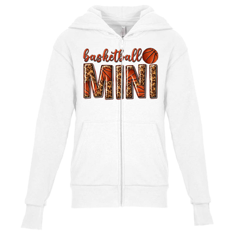 Basketball Mini With Leopard Youth Zipper Hoodie by enoddigitalart@gmail.com | Artistshot