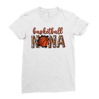 Basketball Nana With Leopard Ladies Fitted T-shirt | Artistshot