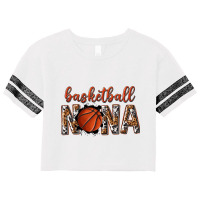 Basketball Nana With Leopard Scorecard Crop Tee | Artistshot