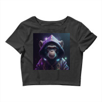 Angry Monkey Wearing Hoodie Crop Top | Artistshot