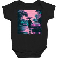 Coconut Trees At Sunset 80's Baby Bodysuit | Artistshot