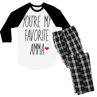 You Re My Favorite Amma Men's 3/4 Sleeve Pajama Set | Artistshot