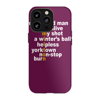 Hamilton Revolutionaries Iphone 13 Pro Case Designed By Tabby