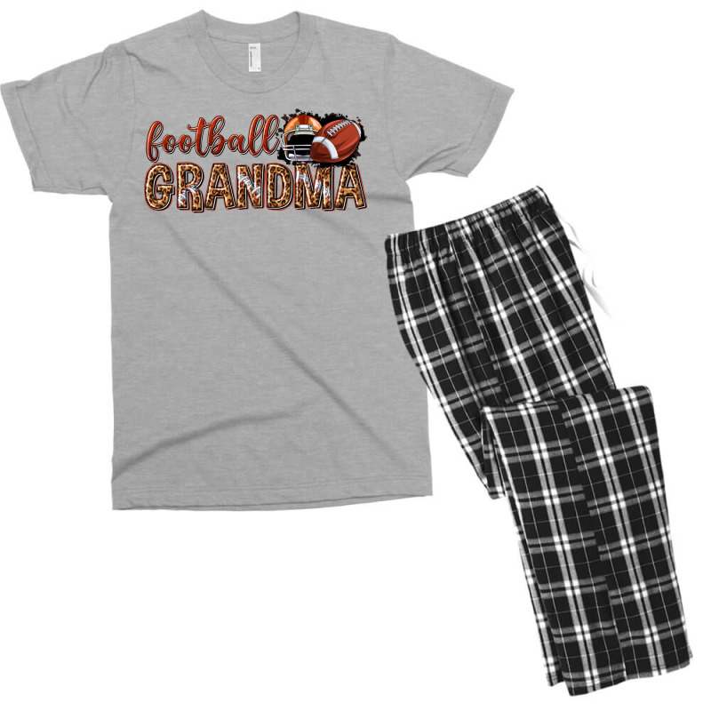 Football Grandma With Leopard Men's T-shirt Pajama Set by enoddigitalart@gmail.com | Artistshot