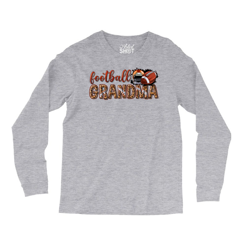 Football Grandma With Leopard Long Sleeve Shirts by enoddigitalart@gmail.com | Artistshot