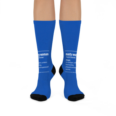 Nasty Woman Noun Crew Socks Designed By Tshiart