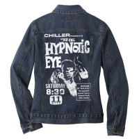 Hypnotic Eye Vintage 70s Horror Aesthetic Ladies Denim Jacket | Artistshot