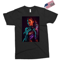 Woman In A Black Paint And Body Glowing Exclusive T-shirt | Artistshot