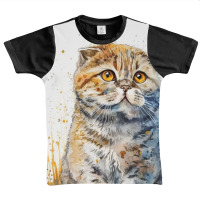 Sad Cat With Colorful Watercolor Graphic Youth T-shirt | Artistshot