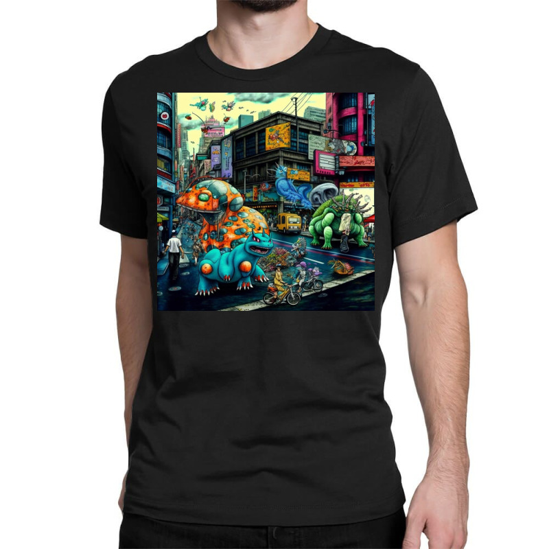 Cats Running In The City Classic T-shirt by TheDol | Artistshot